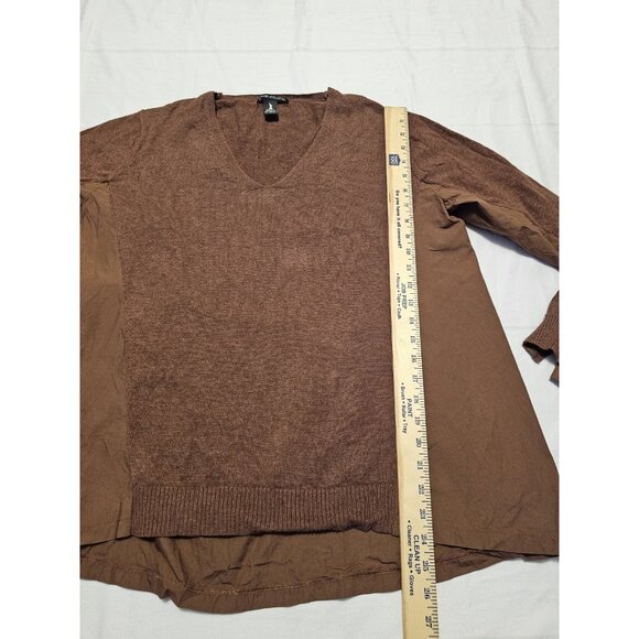 Peace Of Cloth New York Boho Knit And Fabric Blend Long Sleeve Sweater XL Boho - Picture 5 of 8